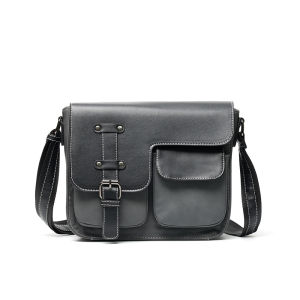 Korean leather messenger bag men waterproof Crossbody shoulder bag Multiple pockets sling bag