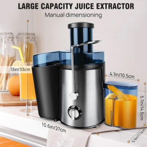 Fruit Juicer Machine Juicers Fruit Extractors Large Capacity Juice Heavy Duty with Adjustable Speeds for Healthy Fruit and Veggie Drinks