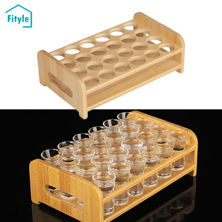 Wooden glass holder tray sale