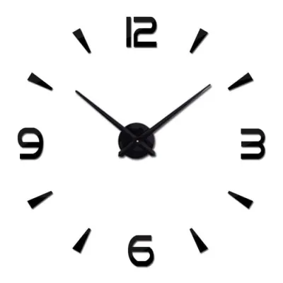 KUKE JAM DINDING TEMPEL DIY ANALOG 3D MODERN HOOK GIANT CLOCK AESTHETIC