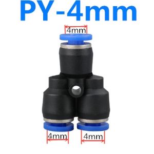 AumoPro 4mm 6mm 8mm 10mm 12mm 14mm 16mm Y Shape Air Pneumatic Fittings Plastic Connectors Quick Air Gas Tube Fitting 3 Way