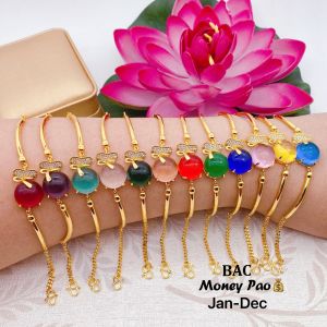 Lucky Charm money pao birthstone bracelet(BAC)