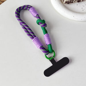 DAMILE GS09 two-color mobile phone lanyard hand-woven color contrast lanyard anti-lost wrist rope key chain