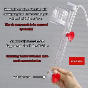NOWNICE Siphon Người thu gom chất thải cá Lưu thông nước Hệ thống lọc Chất tẩy cặn bẩn đáy bể cá Di động Không có máy bơm Máy tách sỏi chân không Dụng cụ vệ sinh