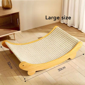 【SG Seller】Sisal Cat Scratch Board Large Size Wear-resistant and Non Shedding Cat Nest Integrated Anti-Scr Cat Bed