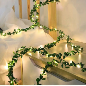 Golden Tiny Leaves Fairy Light Simulation Golden Leaf LED DIY String Light Christmas Festival Decor
