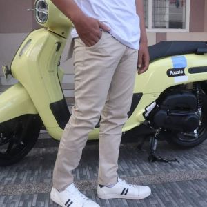 GIDANI - CELANA CHINO PANJANG PRIA CREAM SLIMFIT BRAND GIDANI