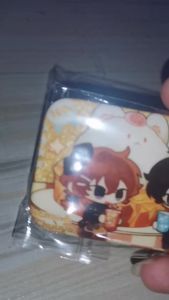 2Pieces Anime Rectangle badge Bungou Stray Dogs Brooch Funny Pin Nakahara Chuuya Dazai Osamu Cosplay Badge Decoration Birthday gift