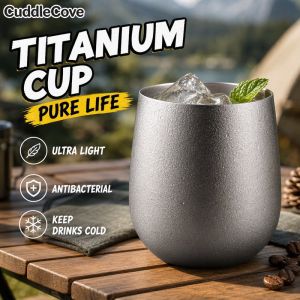 Titanium Steel Coffee Mug Frosted Durable Reusable Travel Tumbler Outdoor Drinkware Lightweight