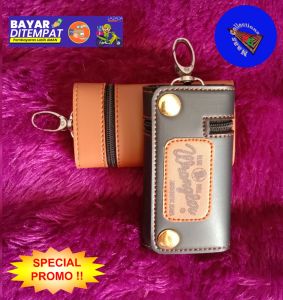 SPESIAL NC Gantungan Kunci dompet STNK mobil/motor kulit lipat 3 model berdiri modis & keren
