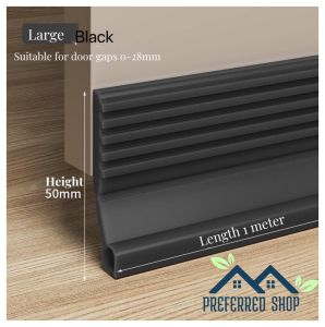 PREFERRED SHOP 1pcs Seal Strip Door Bottom Gap Silicone Rubber Door Draft Strip Stopper Sound Insulation 100cm One Side
