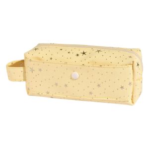 GONUUWGL Multi-layer Star Dots Pencil Case Handheld Pencil Pouch Korean Style Pen Bag Makeup Cosmetic Storage Storage Cloth Stationery Bag Stationery Holder