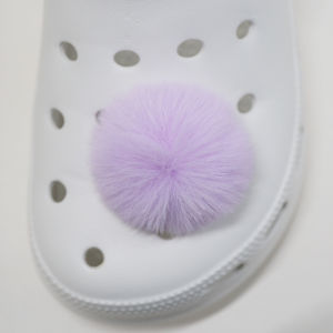 1Piece   Color Pure color  POM POM  Plush shoes charm jibbitzz for crocs  shoe buckle used to decorate girls shoe