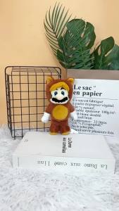 New Mario 3d World Plush Doll Pendant Cat Mary Crossdress Raccoon Mario Backpack Keychain