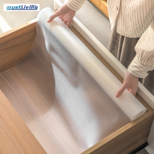 JustLiving Waterproof EVA Cabinet Drawer Mat Kitchen Translucent Wardrobe Mat Moisture-proof Home Table Placemats Waterproof Non-Slip Mat Mildew Proof Shelf Liner