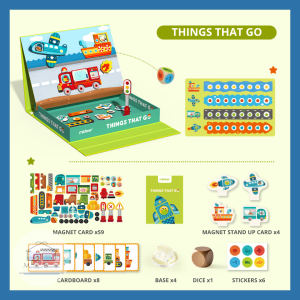 (Things That Go) Mideer Magnetic Playset Puzzle Pretend Play Early Development Educational Jigsaw Toy Children Kids Gift