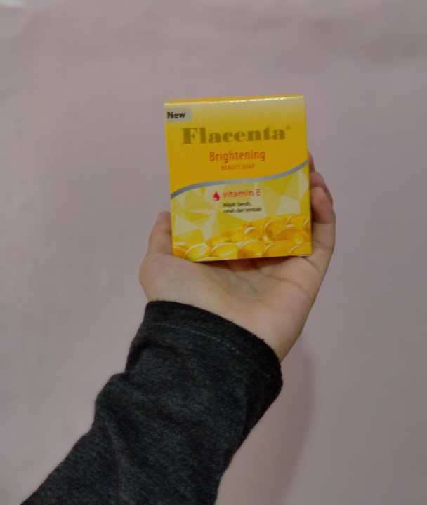Sabun Placenta 80 gram Sabun Transparan   Vitamin E Beuty Shop 1 00%  Membersihkan dan Mencerahkan