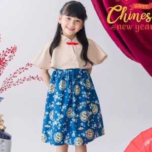 DRESS LIAN CHEONGSAM IMLEK ANAK PEREMPUAN QIPAO BAJU IMLEK ANAK