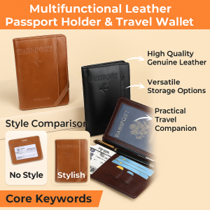 Passport Holder ID Protection Cover Travel Wallet Card Holder Multi-Function Business Card Large Capacity Storage Bag