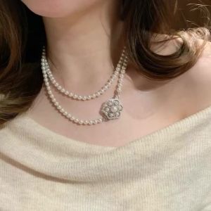 Natural 4-5mm Freshwater Pearl Long Necklace Multi-way Wear Luxury Women Fine Jewelry