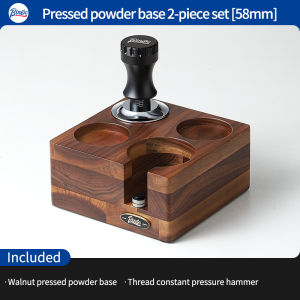 BINCOO Coffee Tamper Base Set Grounds Knocking Bucket Storage Base Coffee Machine Handle Bracket Tamper Powder Distributor Set Coffee Utensils 51/58MM