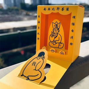 Creative Fun Buddha Worship Mini Box Decompression Toys Craft Home Decor Compact Portable Spiritual Box for Friends Great Gifts