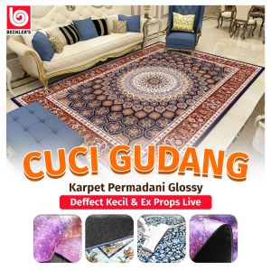 (Becklers) LOKAL Karpet Polyester GLOSSY 100x150CM/150x200CM PREMIUM Motif Eropa Anti Slip