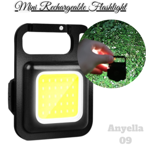 ANYELLA Small LED Flashlight 800 Lumens COB RECHARGEABLE KEYCHAIN Mini Flashlight 4 Light Modes Portable Pocket Light