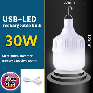 YOWXII🔥 LED Emergency Light bulb  USB Rechargeable light Waterproof lamp Camping Portable Lamp lantern