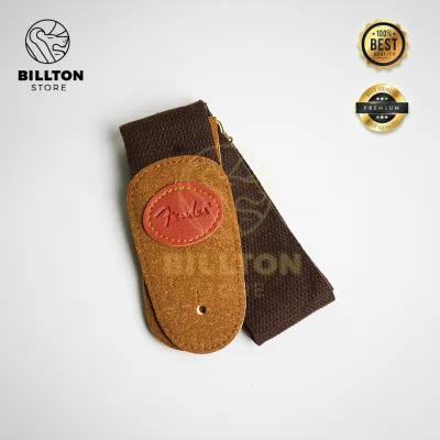 Strap Gitar Akustik Fender / Strap Gitar Premium / Guitar Strap / Fender Monogrammed Black / Guitar Strap Fender Monogrammed