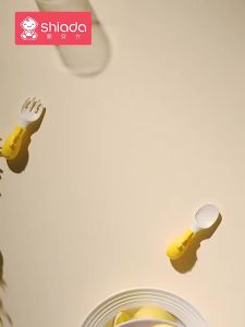 Baby dining plate childrens tableware set suction cup integrated grid baby silicone straw bowl learning to eat training spoon