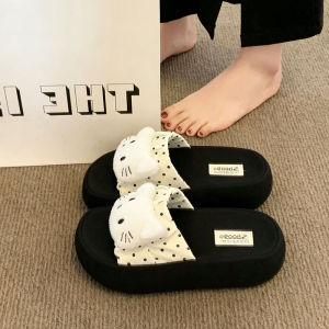 Free Shipping Cute Cat-Themed Slippers For Women Summer Outdoor Sandals 2026 Summer Collection Thick-Soled Height-Increasing Beach Sandals One-Strap Design