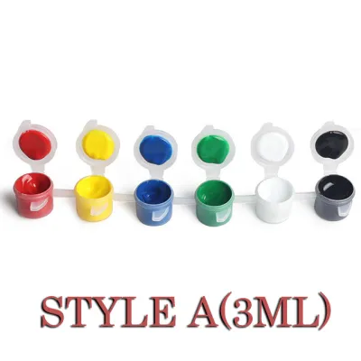 6/12 Colors Acrylic Paint Set Oil Watercolor Pigments watercolor Vibrant Drawing Painting kids Art Supplies 3ML