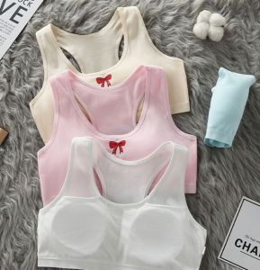 เสื้อชั้นในเด็ก ผ้าฝ้าย เสื้อในเด็ก เสื้อกล้ามซับในใส่ไปโรงเรียนเรียน ผ้านิ่ม ใส่สบาย คละสี3ตัว ลายโบว์ NY25 🎀