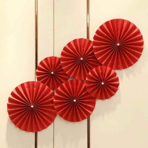 Set 6 Quạt Trang Trí Đám Cưới Trang Trí Lễ Tết Đám Hỏi -LUMBL