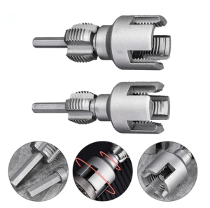 Dụng cụ tạo ren Trong và Ngoài ống PPR PVC tiện dụng Mũi tạo ren gắn máy khoan Size 1/2" và Size 3/4"