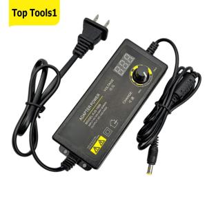 3-36V 60W Power Supply Adapter with LED LCD Digital Display Screen Power Switching Adapter Adjustable Voltage Regulation for Game Player Accessories