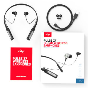 ZIZO Pulse Z7 Wireless Bluetooth 4.1 Headset  Noise Isolating Neckband Built In Microphone Sport Light Slim  HI Fi Good Quality HD Calling Jogging Running Stable Headphone Bass Magnetic Clip Remote Control High Weight Flexible Comfort