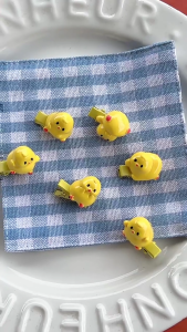 Hair Clip 2000s Girls Cartoon Clip Headdress Chicken Handmade Women Hair Yellow Hair Styling Hairpin