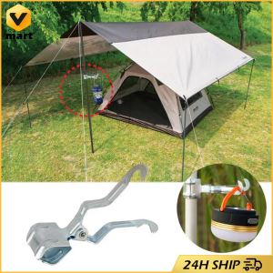 Outdoor Metal Iron Clip Multifunction Camping Tent Stand Hanging Hook Clamp Camping Tent Stand Multi Tools Metal Iron Clip Multi-Purpose Clip Camping Light Paper Tissue Hanging Hook
