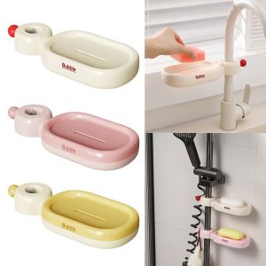 ST78FXHTC Tự thoát nước Giá để xà phòng trượt ray Đa chức năng Không cần đục lỗ Khay xà phòng  Có thể điều chỉnh Khay tiết kiệm xà phòng Phụ kiện phòng tắm