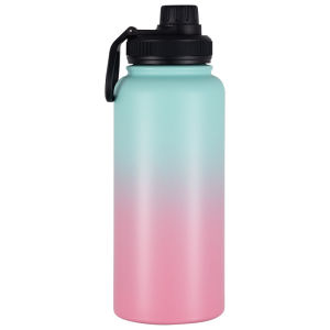 ＜915＞ Spot Goods 18oz/32oz/40oz Double Layer 304 Stainless Steel Space Pot Outdoor Vacuum Cup Sports Kettle with Multi-Lid