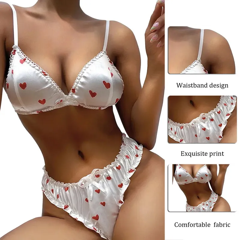 Women panties with cute heart underwear bikini Vector Image