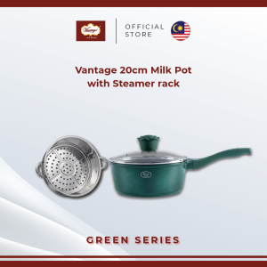 Vantage Non-Stick Milk Pot with steamer(Green Series) (20cm/2.3L)