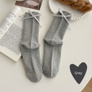 Ready Stock Cute Socks Butterfly Bow Vintage Style Classic Socks suit for Child Adult Teenager Freesize Ribbon Socks High Ankle Socks Premium Quality Cotton Soft Socks Stokin 长袜 高袜 蝴蝶结袜子