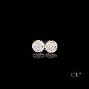 B1594 Bông tai nữ đính đá baguette thiết kế trẻ trung JOJO