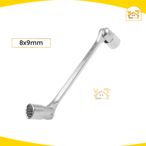 Chìa khoá cờ lê 2 đầu tuýp lắc léo Tolsen 17021 - 17026  2 đầu số thép mạ Cr phủ Satin size 8x9mm - 17x19mm)
