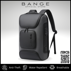 BANGE 7216 (PLUS) Anti Theft Laptop Backpack Premium Quality Water Repellent Fabric USB & Type C Charging Ports Fits 15.6-inch Laptops 30x16x47cm 1.2kg Ideal for Travel School Business Durable and Ergonomic Design Multi-compartment Mens