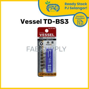 Vessel TD-BS3 6.35mm Torque Bits Set Star Shape