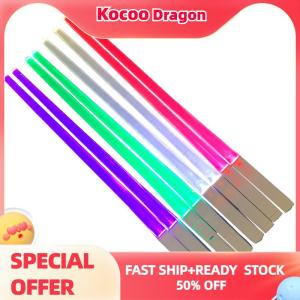 Kocoo 1 pcs LED lightsaber sáng đũa có thể tháo rời có thể giặt tái sử dụng miễn phí Bộ đồ ăn cho nhà bếp bữa ăn tối